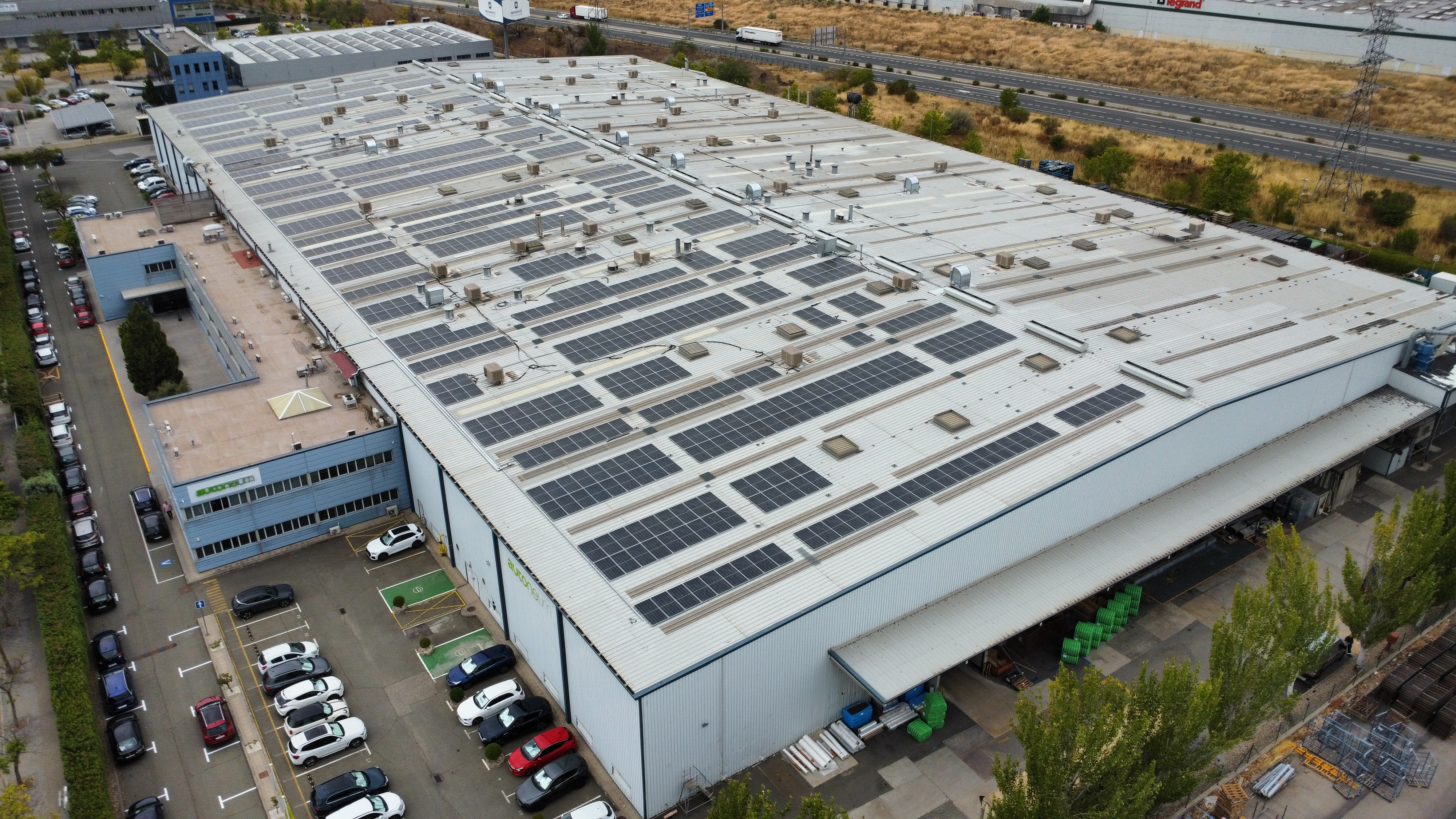 Gran instalación fotovoltaica industrial